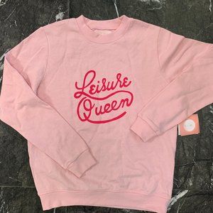 ban.do Leisure Queen Light Pink Sweatshirt *NWT